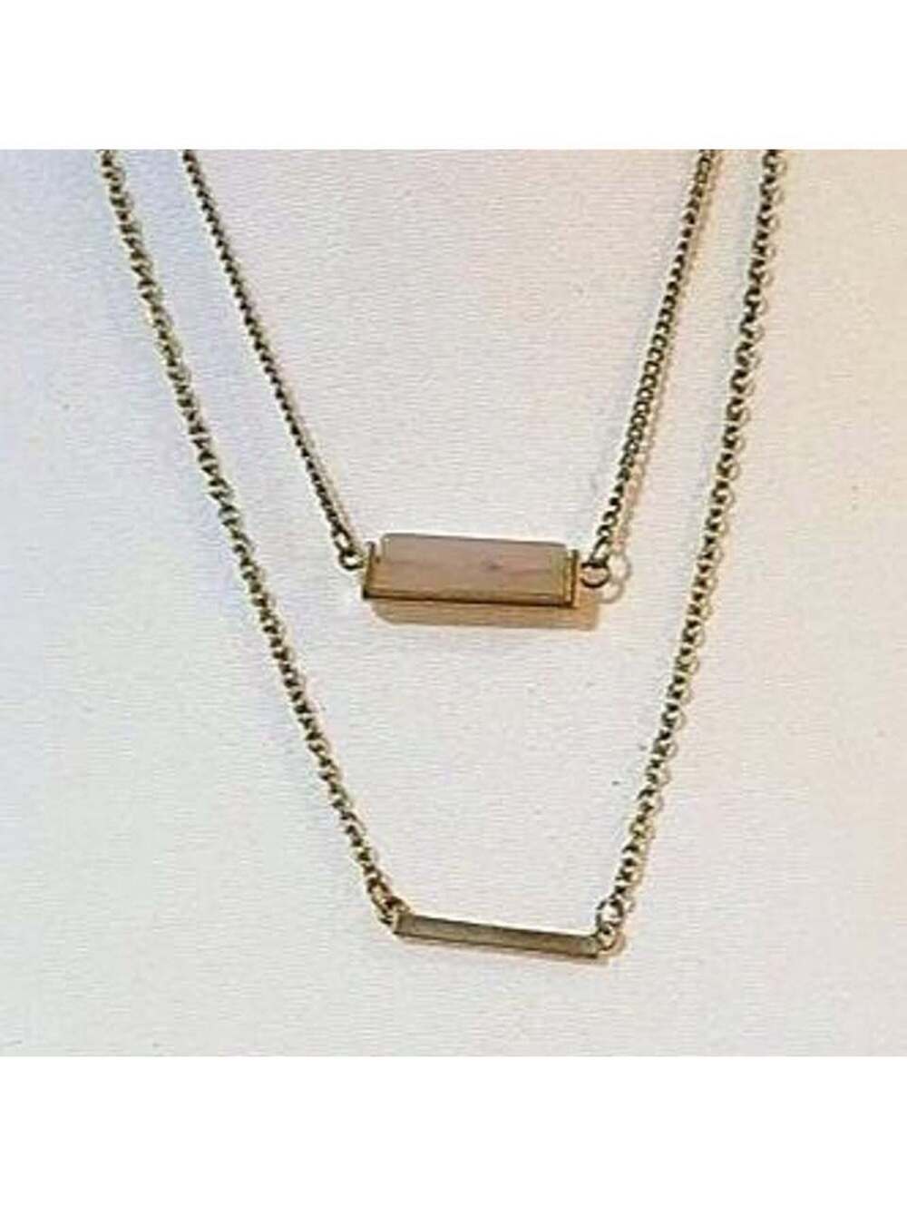 Double Layer Gold Bar Necklace